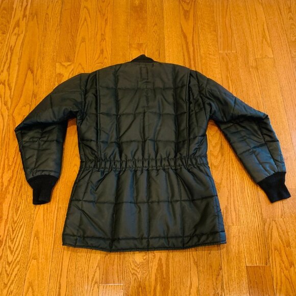 VTG Bob Allen Black Puffer Quilted w/Black Suede Shooting Jacket Mens Medium - Picture 15 of 16